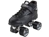 Riedell RW Outlaw Black Mens Boys Ladies Womens Girls Kids Childrens Youth Quad Speed Roller Skates