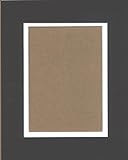 18x24 Black & White Double Picture Mats with White Core Bevel Cut for 13x19 Pictures