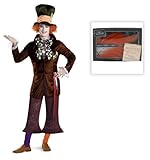 Alice In Wonderland Movie Prestige Mad Hatter Teen Costume including Eyebrows -Teen (38-40)