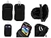 DFV mobile® - Funda multiusos varios compartimentos cremallera pasador cinturon y mosqueton para => Hisense Infinity Pure 1 U980 > color NEGRA XL ( 16,5 cm X 10,5 cm )