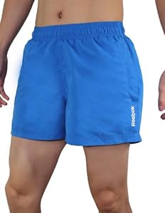 Reebok Mens High Performance Athletic Sports Shorts with Brief Lining S Blue