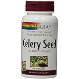 Solaray Celery Seed Extract Vegetarian Capsules, 100 mg, 30 Count
