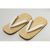 ≪メンズ≫ 着物や浴衣に紳士用 雪駄 牛皮底 白鼻緒 [日本製]
