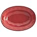 Rachael Ray Cucina Dinnerware Ceramic Serveware/Serving Platter, Oval, 12 Inch, Cranberry Red