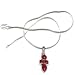 Sterling Silver Coral Pendant with Chain 1.25 Inches