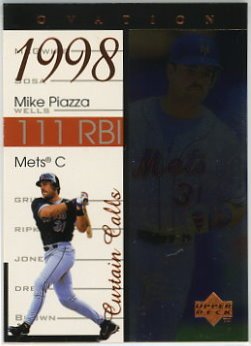 Mike Piazza New York Mets 1999 Upper Deck Ovation Curtain Calls Baseball Card