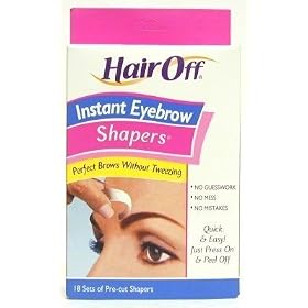 Hair Off Instant Eyebrow Shapers Cold Wax Strips 18's