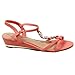 HerStyle Women's Lainnaa Strappy Low Wedge Sandal with Jeweled T-Strap