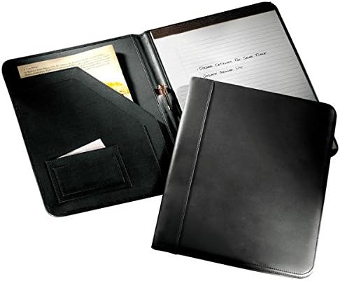 A4 European Writing Pad Holder in Black Leather: Genuine
