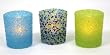 Bead-Dazzling! Beaded Votive Holders with Battery Operated Flickering, Flameless Tealights - Boxed Set of 3