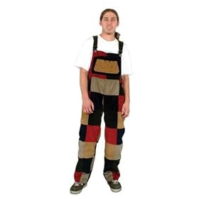 Multi-Color Patchwork Overalls