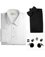 Tuxedo Shirt, Cummerbund, Bow Tie, Cufflink & Studs Set