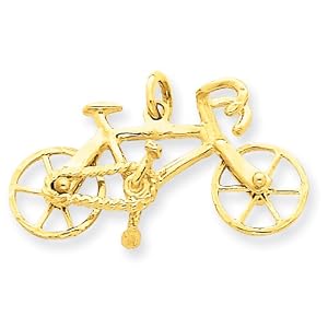 14k Gold 3-D Bicycle Charm