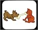 Decorated Mouse Pad with bone, mammal, dog, biting, compete, pet, animal, puppy, cani...