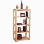 Gothic Cabinet Craft Unfinished Real Wood Open Bookcase With Four Shelves