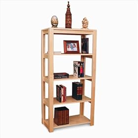 Gothic Cabinet Craft Unfinished Real Wood Open Bookcase With Four Shelves by Gothic Cabinet Craft
