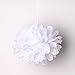 Wisehands 12 Pieces Tissue Pom Poms for Bachelor Bridal Party, Baby Shower, Wedding Decorations, Birthdays, Valentines- (White & Pink)