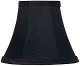 Black Dupioni Silk Bell Lamp Shade 3x6x5 (Clip-On)