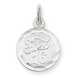 Sterling Silver Sweet Sixteen Disc Charm