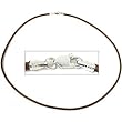 Rubber Cord Necklace Brown 16"