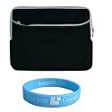 Black Carrying Sleeve with Extra Dual Pocket for 13.3 inch Gateway UC-7807U MSI X340-021US Sony VAIO VGN-SR410J/H Sony VAIO VGN-SR430J/H Lenovo IdeaPad U330