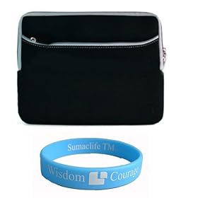 Black Carrying Sleeve with Extra Dual Pocket for 13.3 inch ASUS UL30A-X2 MSI X320-037US Sony VAIO VGN-SR410J/B Toshiba Ultra Portable Satellite U505-S2940 Acer Aspire Timeline AS3810T-8640