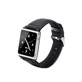 iWatchz BKALMBLKCRB Carbon Watch Wrist Strap for iPod Nano 6th Gen (Black Stitching)