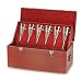 Waterford Crystal 12 Days of Christmas Champagne Flutes, Set of 12 with Storage Chest