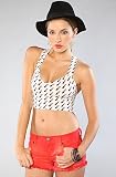 Motel The Salvita Bralette in Lipstick Print,Tops (Sleeveless) for Women