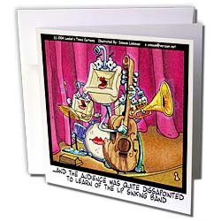 Londons Times Funny Society Cartoons - Lip Sinking Band - Greeting Cards-12 Greeting Cards with envelopes