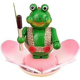 Collectible Ornaments - NEW 2007 Baby Frog Steinbach Wooden Ornament
