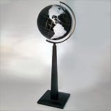 Artline ES-12OSQFS Onyx SQ Series 12 Inch Globe with Black Floor Stand