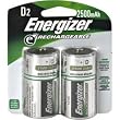 ENERGIZER RECHARGEABLE 2PK "D" NiMH BATTERY