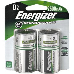 ENERGIZER RECHARGEABLE 2PK "D" NiMH BATTERY