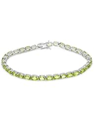 Genuine Morne Rouge (TM) Bracelet. 16.50 Ctw Peridot Sterling Silver Tennis Bracelet - Material/Stone: Peridot. 12.2 grams in weight and 8 inches in length. 100% Satisfaction Guaranteed.