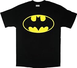 Batman Yellow Logo Black T-shirt Tee