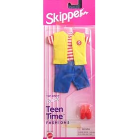 Barbie SKIPPER Teen Time Fashions (1996 Arcotoys, Mattel) by SKIPPER, Teen Sister of Barbie Doll, Teen Time Fashions