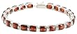 14k White Gold Garnet Tennis Bracelet, 7 1/4"