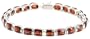 14k White Gold Garnet Tennis Bracelet, 7 1/4"