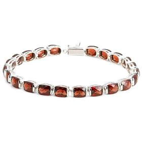 14k White Gold Garnet Tennis Bracelet, 7 1 4 by