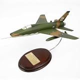 North American F-100D Super Sabre Supersonic Fighter-bomber Attack Desktop Wood Model Jet Fighter Aircraft / Unique and Perfect Gift Idea / USAF/Turkish Air Force / Republic of China Air Force / French Air Force Replica Display / Collectible Gift Toy