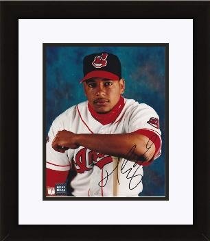 Manny Ramirez Autographed/Hand Signed Cleveland Indians 8x10 Photo - Custom Framed