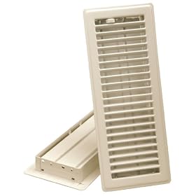Imperial Manufacturing RG0244 4 inch x 10 inch Almond Floor Register
