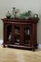 Salem Console W/ 3 Glass Doors, THREE-DOOR, CAMBRIDGE CHRRY
