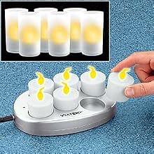 SIX RECHARGABLE TEALIGHTS