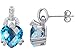 7.40 cttw 14K White Gold Plated 925 Sterling title=