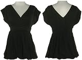SWEETEES Summer Surplice Top W/ Braided Trim