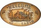 Beautifully Designed Oval Plaque with a Raised Cabin Design and 