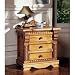 Gothic bedside table medieval pine w drawers Occasional table
