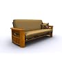 American Furniture Alliance Portofino Metal/Wood Frame Full, Golden Oak